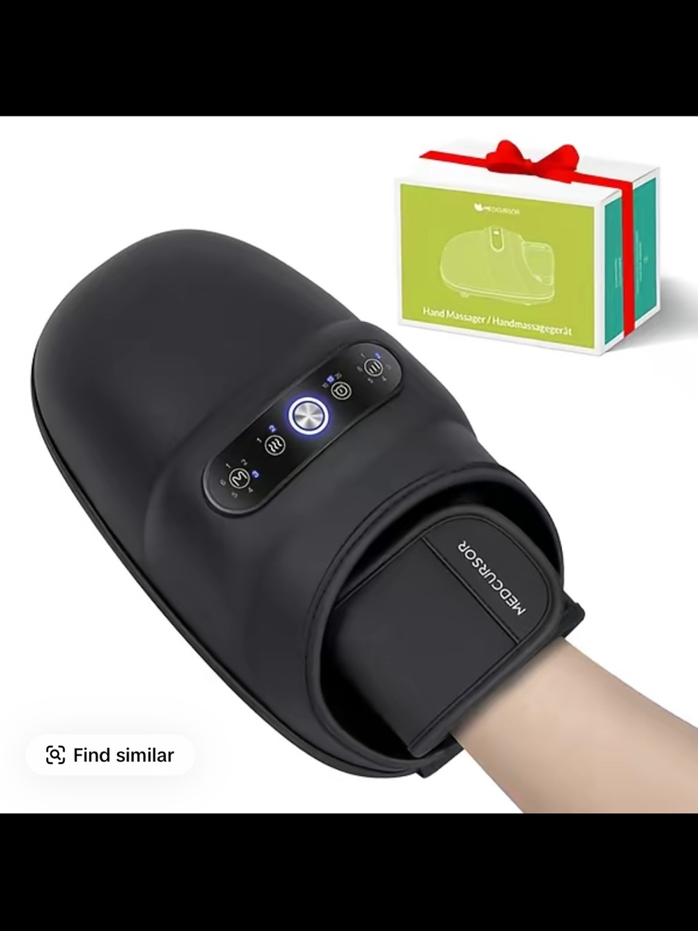 Medcursor Cordless Hand Massager with Heat and Air Compression USB Rechargeable